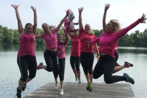 Polly Pink im LAUFMAMALAUF-Training